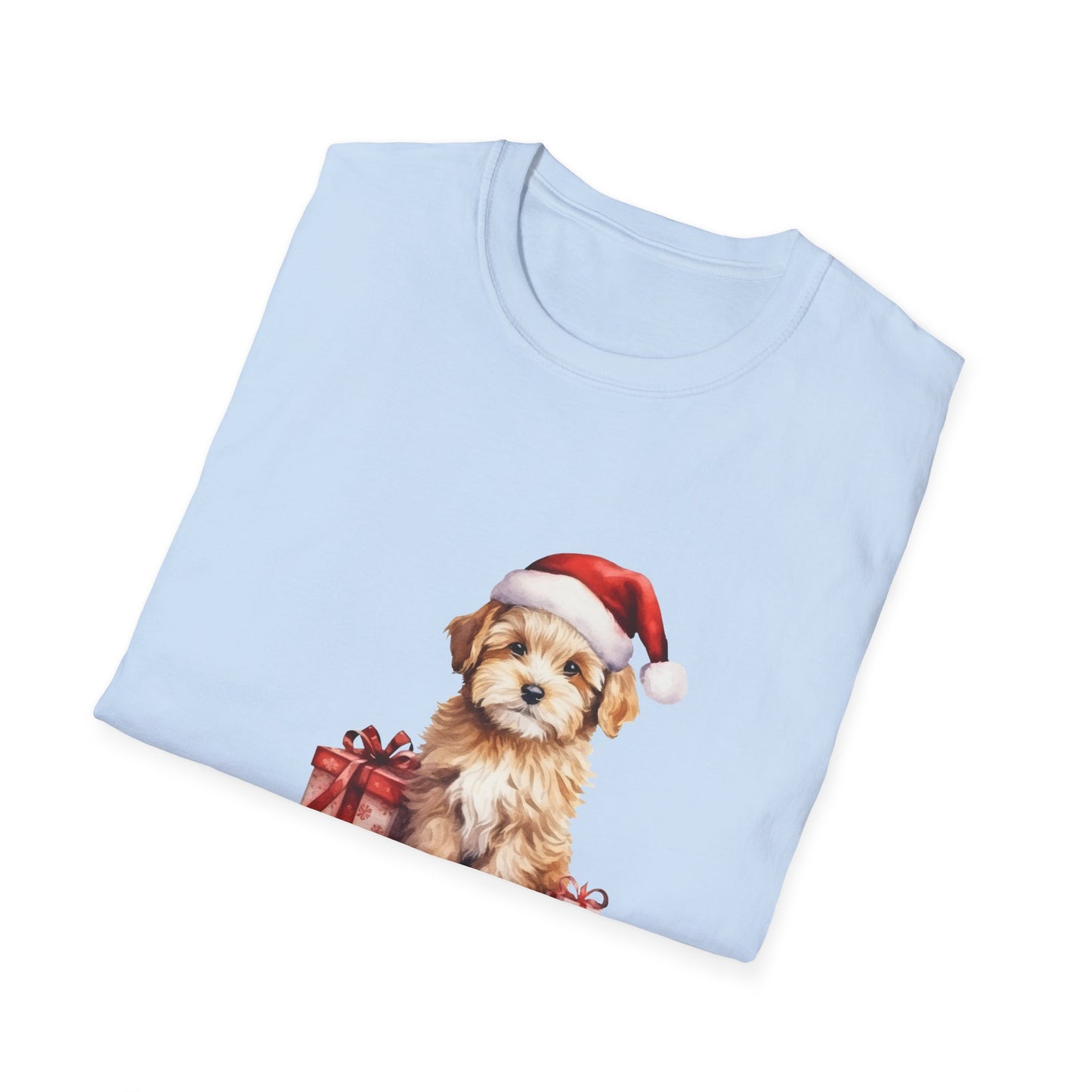 Merry Christmas Dog Unisex Softstyle T-Shirt – Perfect Holiday Tee for Dog Lovers