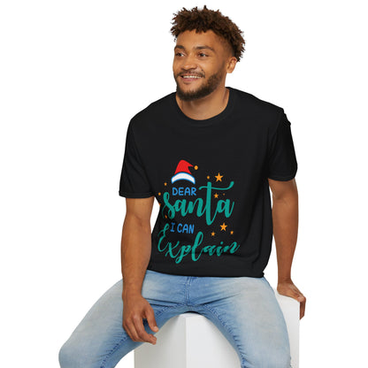 Dear Santa I Can Explain Unisex T-Shirt | Funny Christmas Tee | Holiday Gift