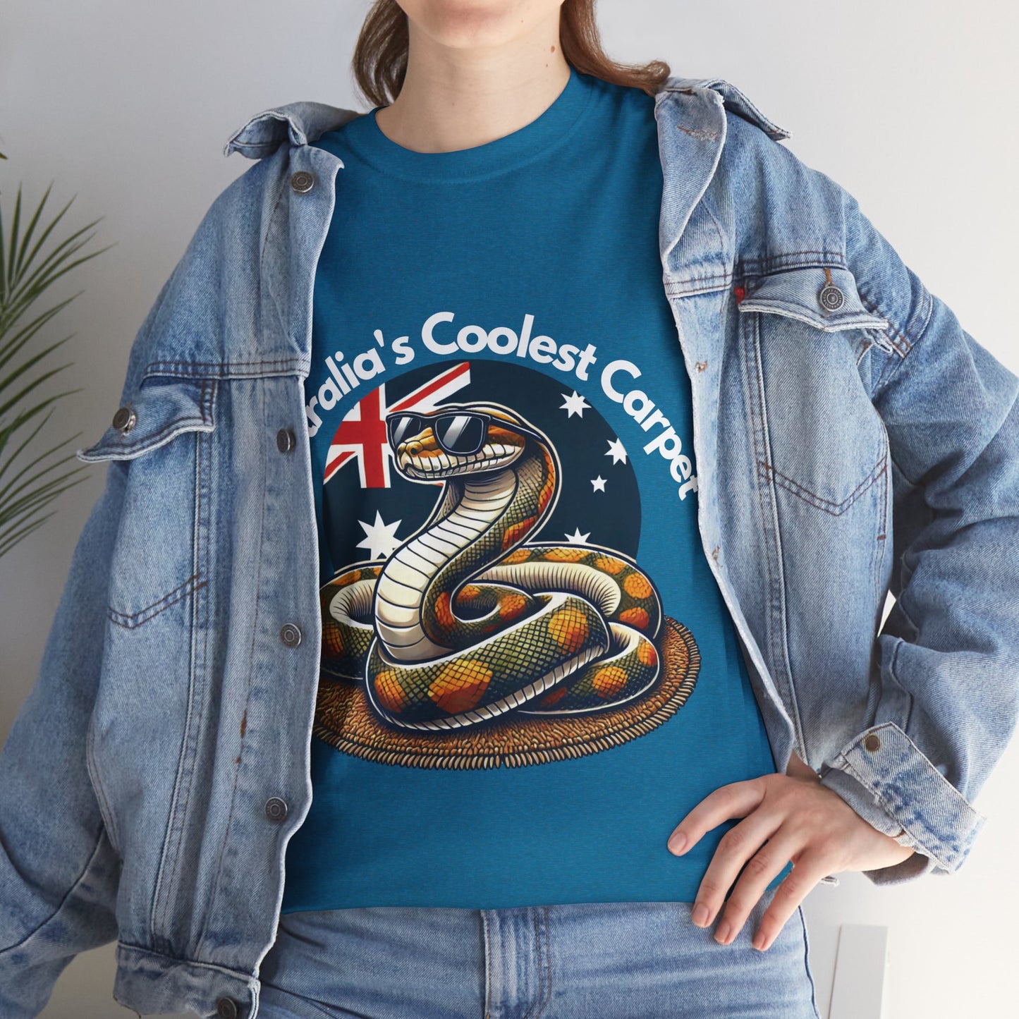 Australia's Coolest Carpet Snake Tee - Fun Unisex Cotton Shirt for Casual Wear