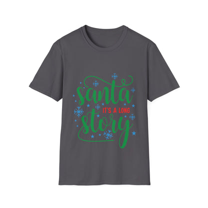 Santa It's a Long Story Unisex Softstyle T-Shirt – Festive Christmas Tee | Perfect Holiday Gift