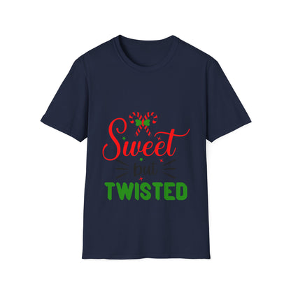 Sweet But Twisted Holiday T-Shirt – Unisex Softstyle Tee | Perfect Christmas Gift for Fun-Loving Souls