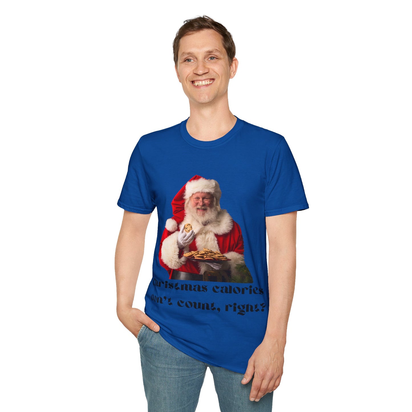 Funny Christmas T-Shirt – 'Christmas Calories Don’t Count?' | Perfect Holiday Party Tee & Gift Idea