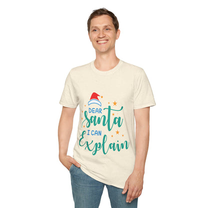 Dear Santa I Can Explain Unisex T-Shirt | Funny Christmas Tee | Holiday Gift