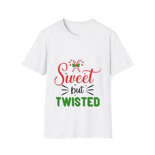 Sweet But Twisted Holiday T-Shirt – Unisex Softstyle Tee | Perfect Christmas Gift for Fun-Loving Souls
