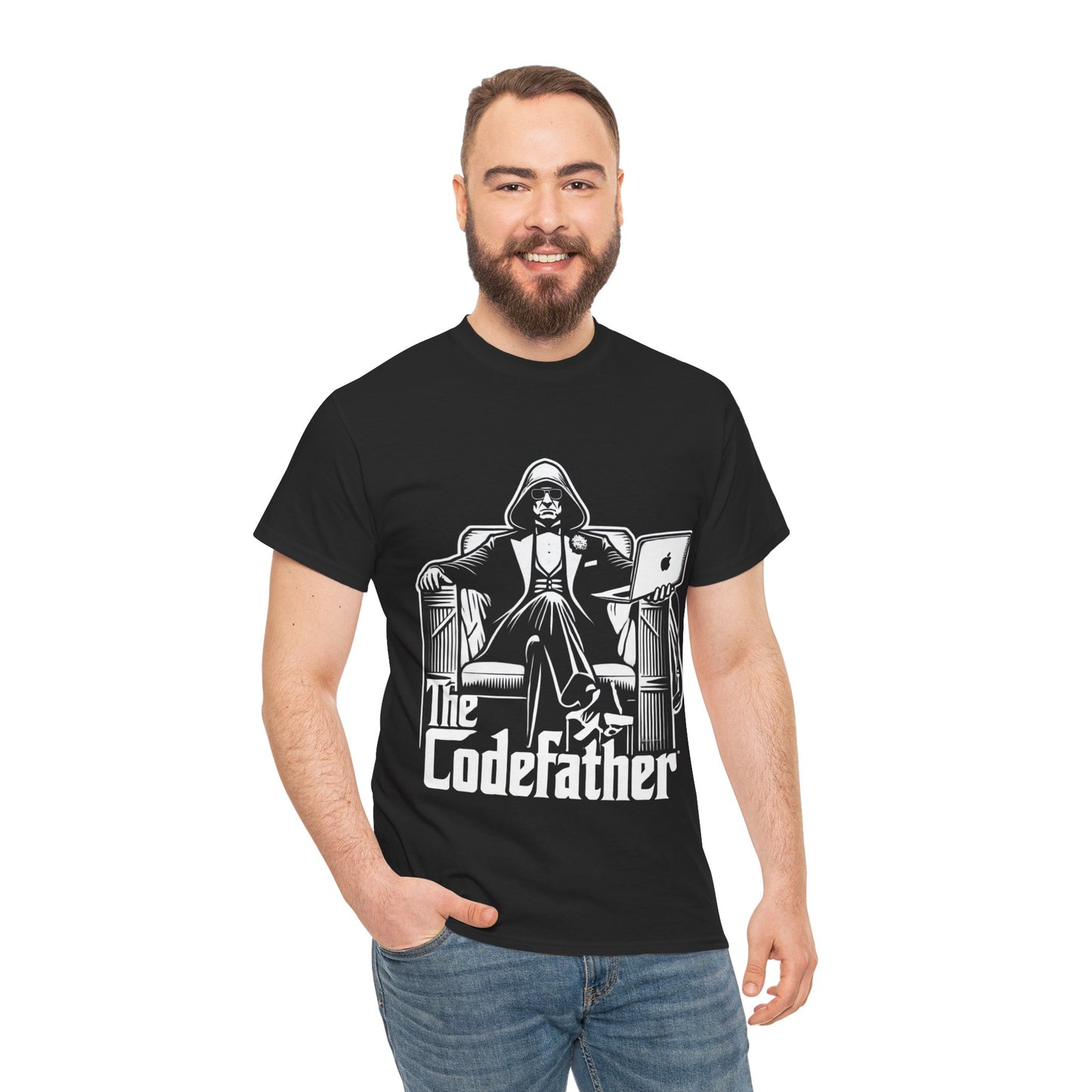 The Codefather Men's Cotton Tee - Geeky Programmer Shirt