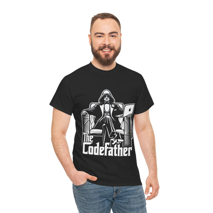 The Codefather Men's Cotton Tee - Geeky Programmer Shirt