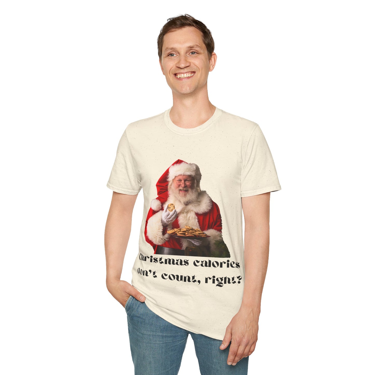 Funny Christmas T-Shirt – 'Christmas Calories Don’t Count?' | Perfect Holiday Party Tee & Gift Idea