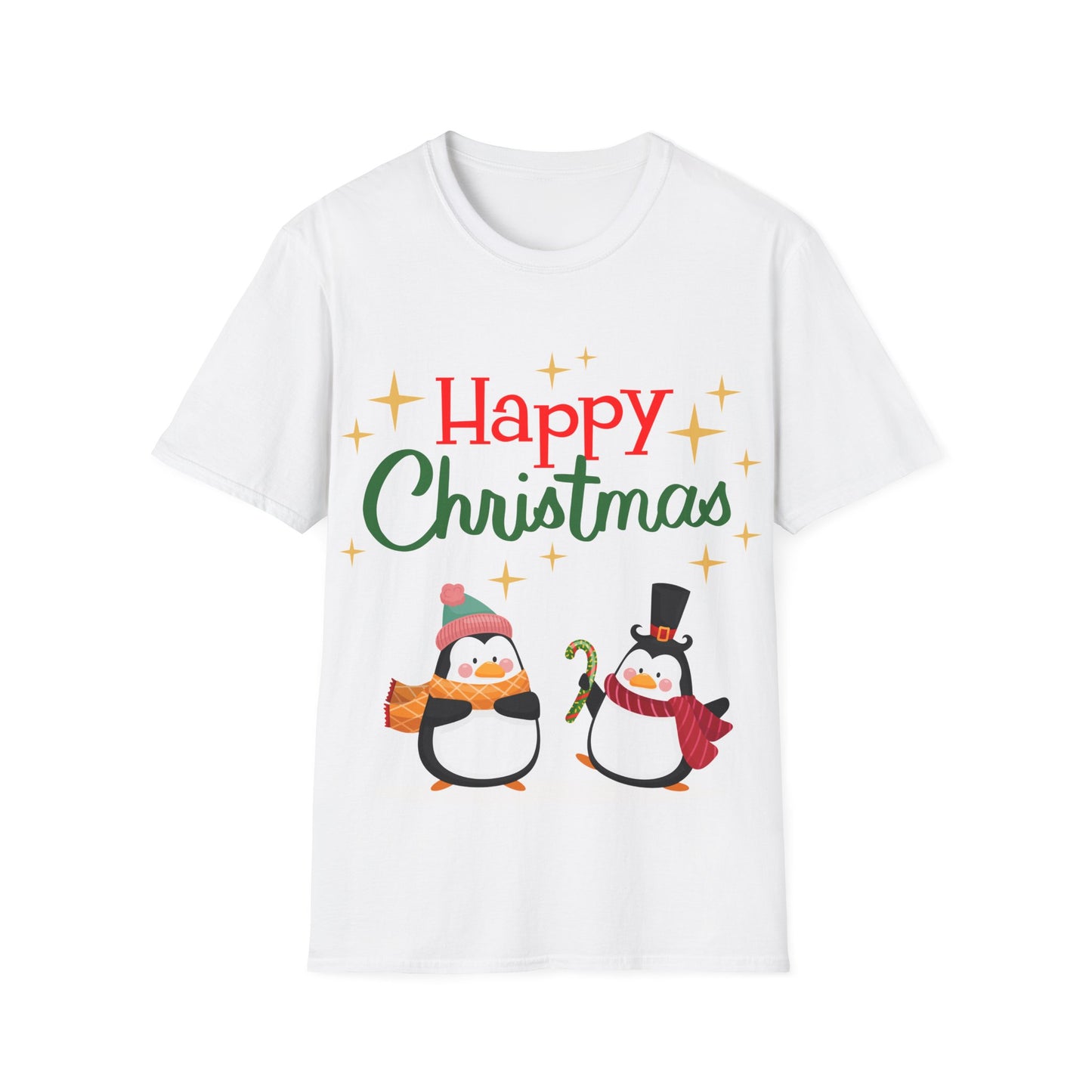 Happy Christmas Penguin Unisex T-Shirt – Perfect Holiday Tee for Christmas Lovers