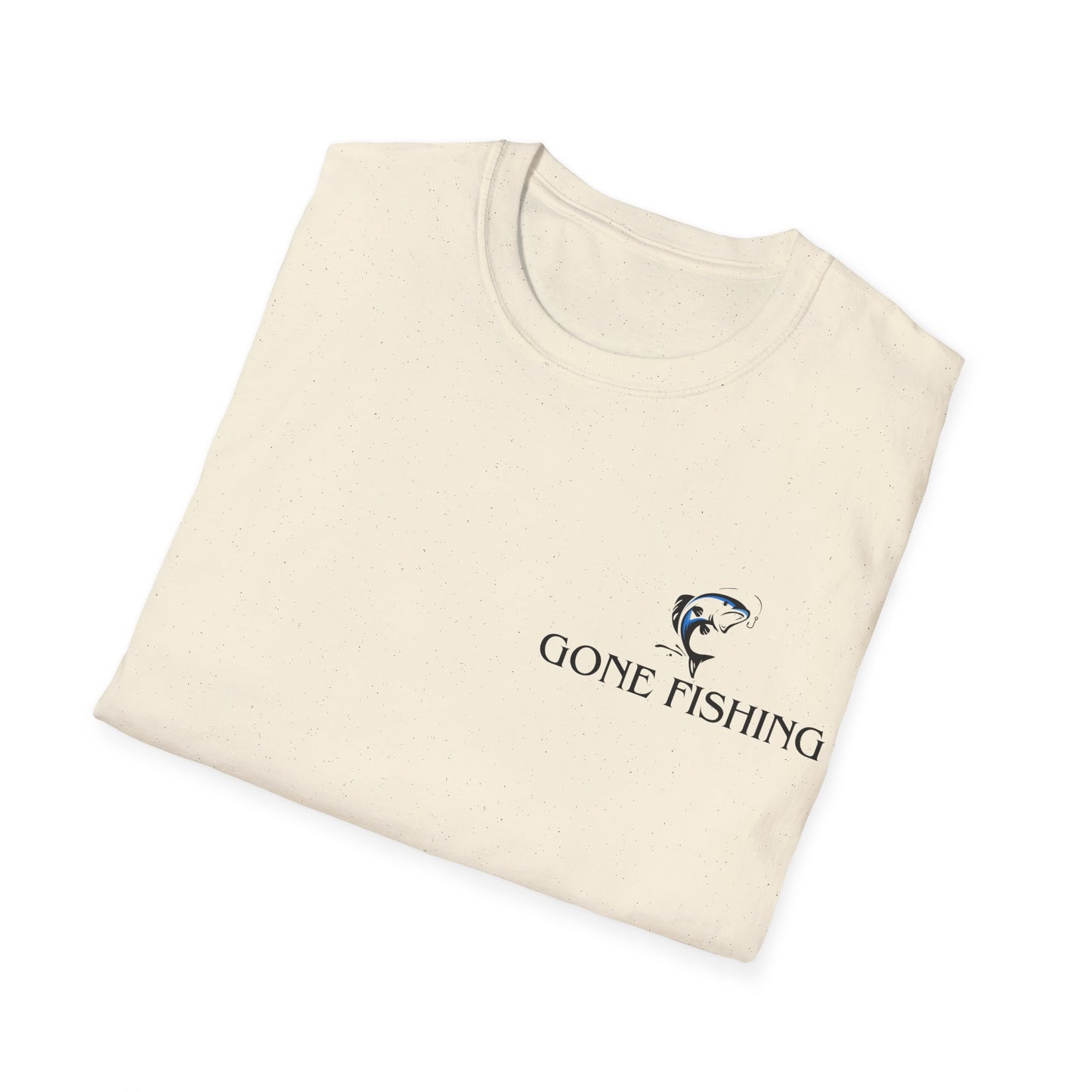 Gone Fishing Unisex T-Shirt – Hilarious Double-Sided Design for Fishing Fanatics
