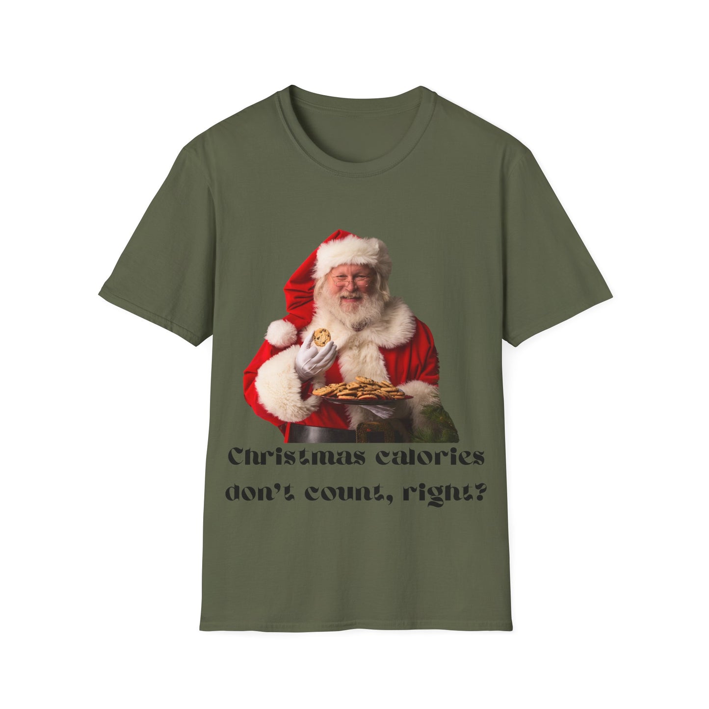 Funny Christmas T-Shirt – 'Christmas Calories Don’t Count?' | Perfect Holiday Party Tee & Gift Idea