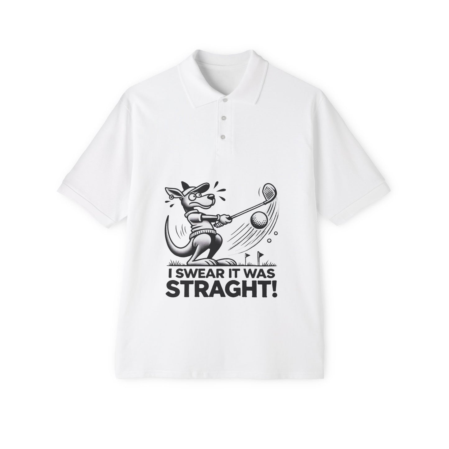 Kangaroo Golf Polo – Fun Aussie Humor Men's Polo for Golf Lovers