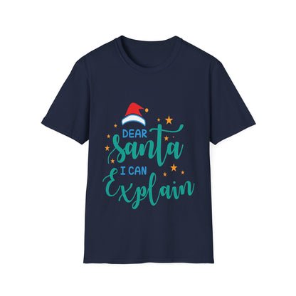 Dear Santa I Can Explain Unisex T-Shirt | Funny Christmas Tee | Holiday Gift