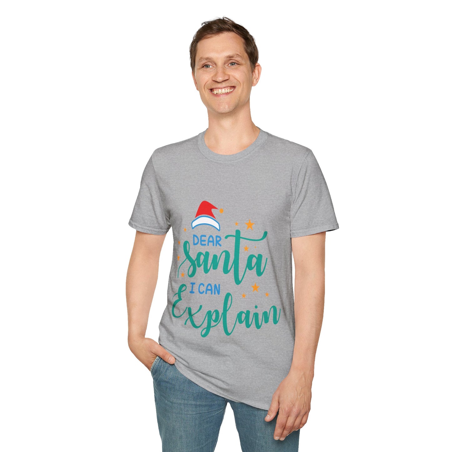 Dear Santa I Can Explain Unisex T-Shirt | Funny Christmas Tee | Holiday Gift