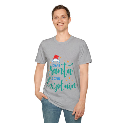 Dear Santa I Can Explain Unisex T-Shirt | Funny Christmas Tee | Holiday Gift