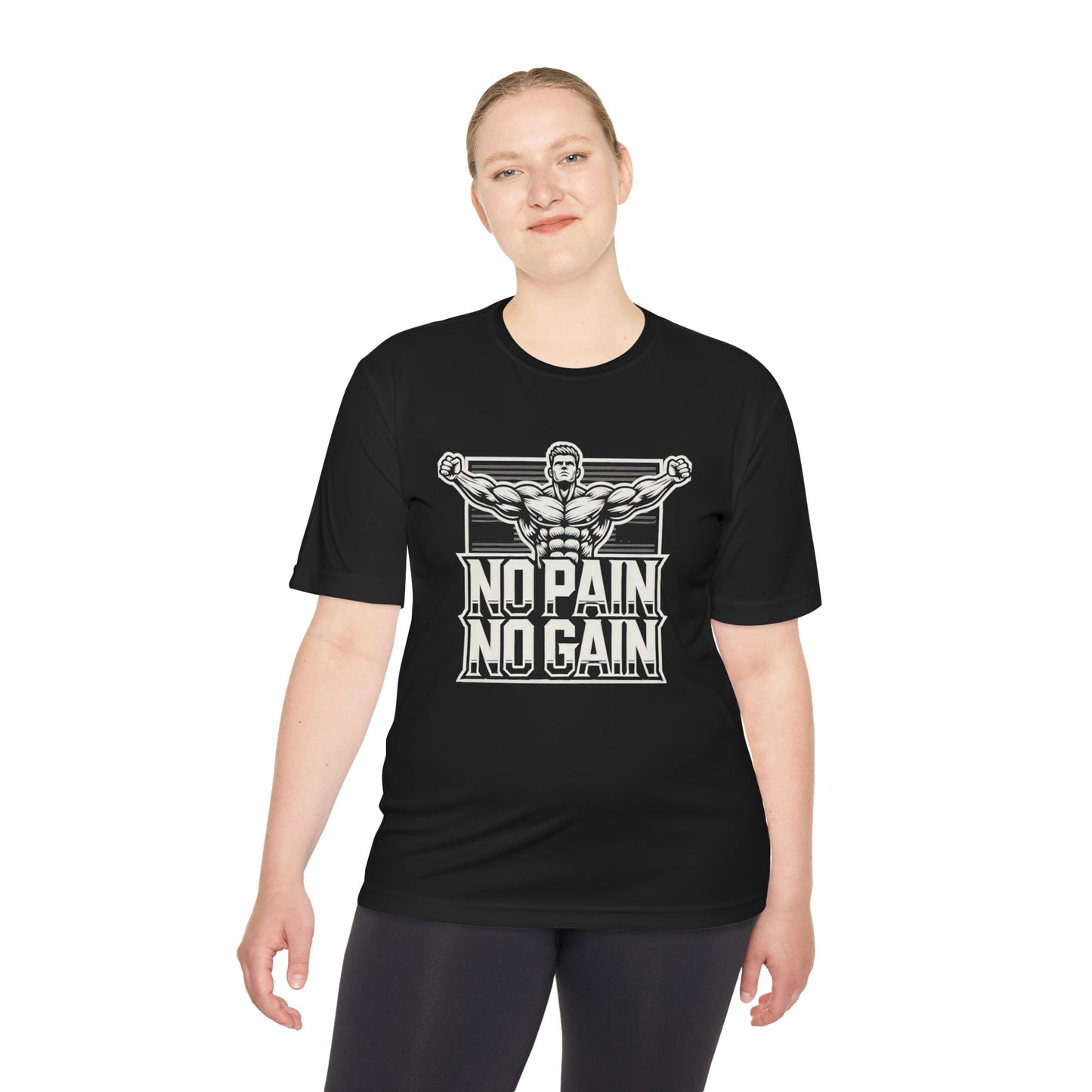 No Pain No Gain Unisex Moisture Wicking Tee - Fitness Motivation Shirt
