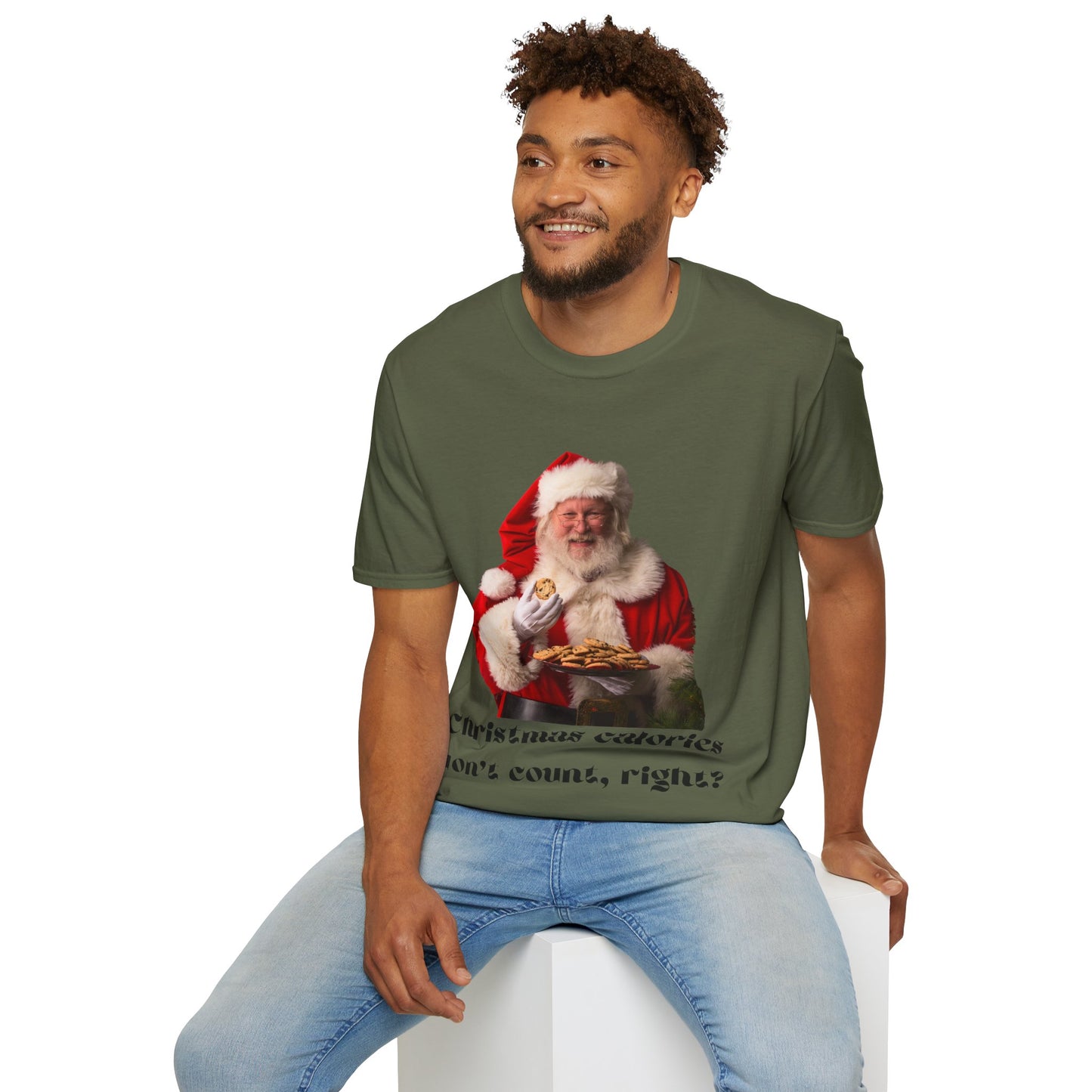 Funny Christmas T-Shirt – 'Christmas Calories Don’t Count?' | Perfect Holiday Party Tee & Gift Idea