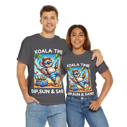 Koala Time: Sip, Sun & Sand" T-Shirt