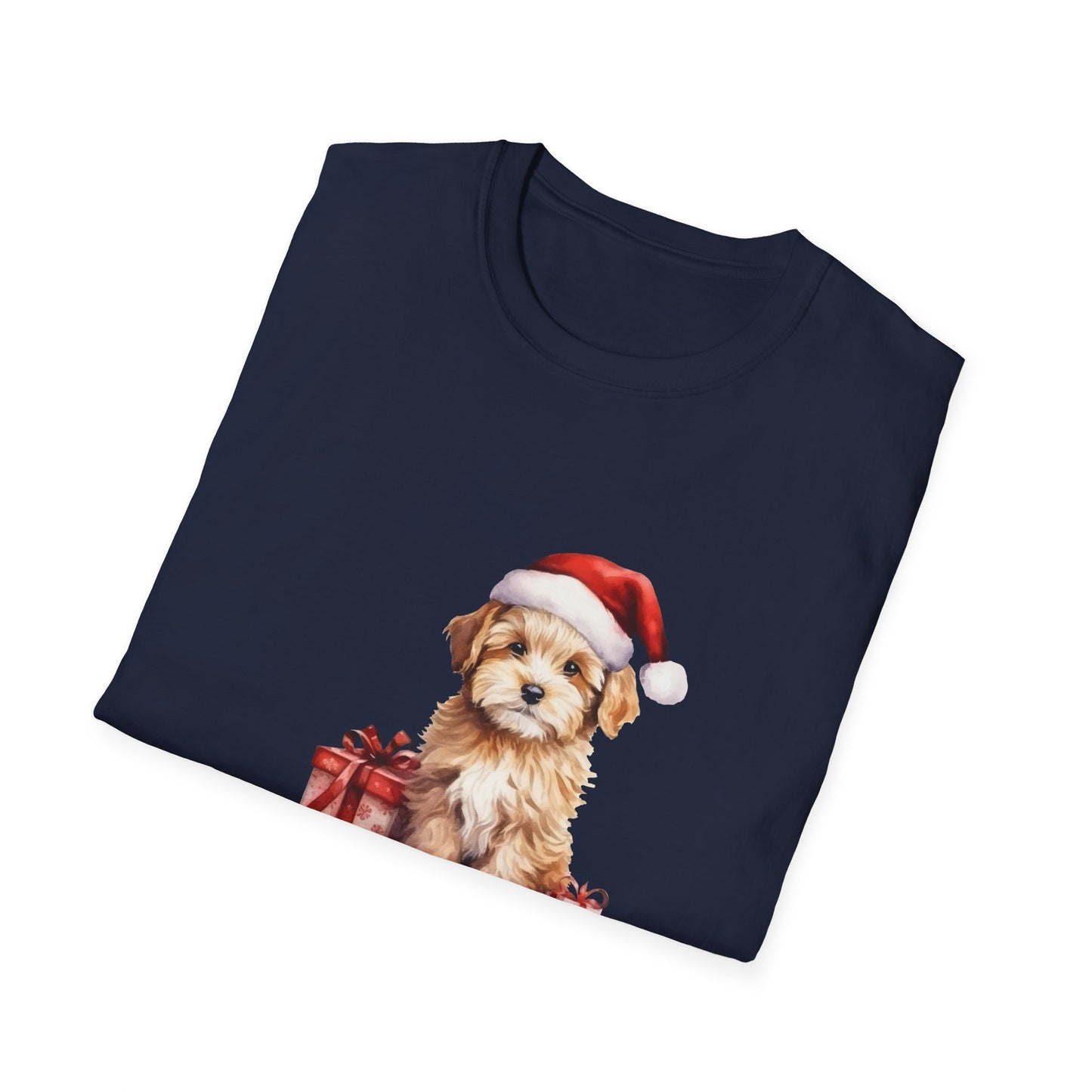 Merry Christmas Dog Unisex Softstyle T-Shirt – Perfect Holiday Tee for Dog Lovers