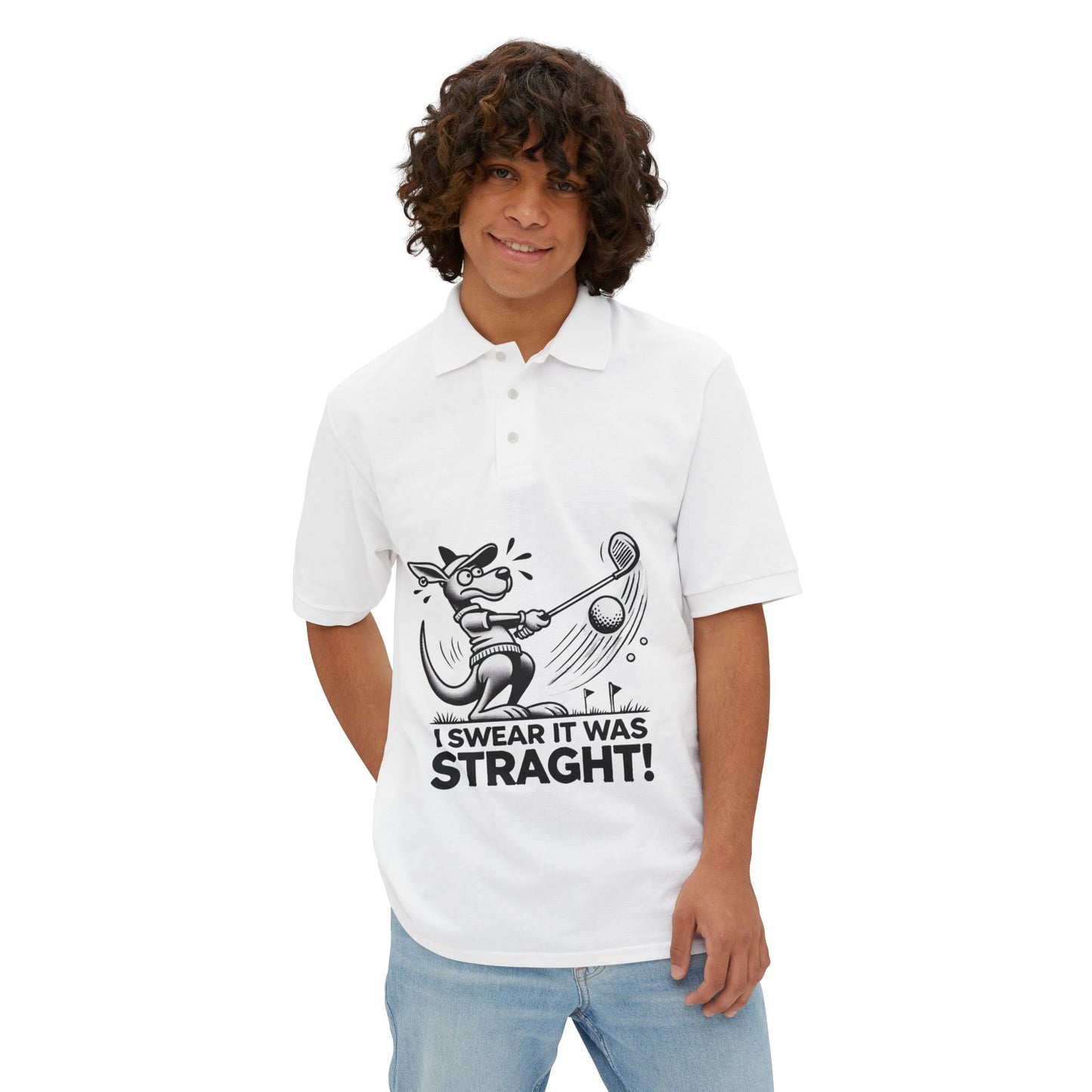Kangaroo Golf Polo – Fun Aussie Humor Men's Polo for Golf Lovers