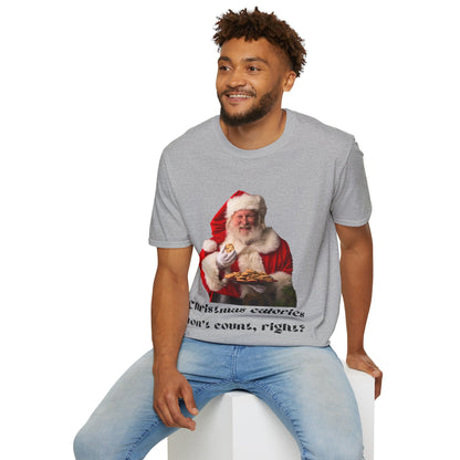Funny Christmas T-Shirt – 'Christmas Calories Don’t Count?' | Perfect Holiday Party Tee & Gift Idea