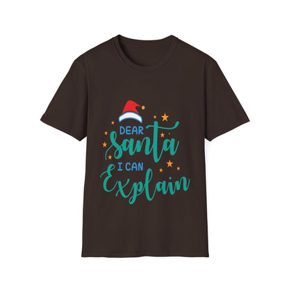 Dear Santa I Can Explain Unisex T-Shirt | Funny Christmas Tee | Holiday Gift