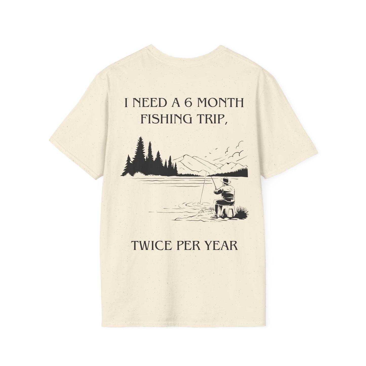 Gone Fishing Unisex T-Shirt – Hilarious Double-Sided Design for Fishing Fanatics