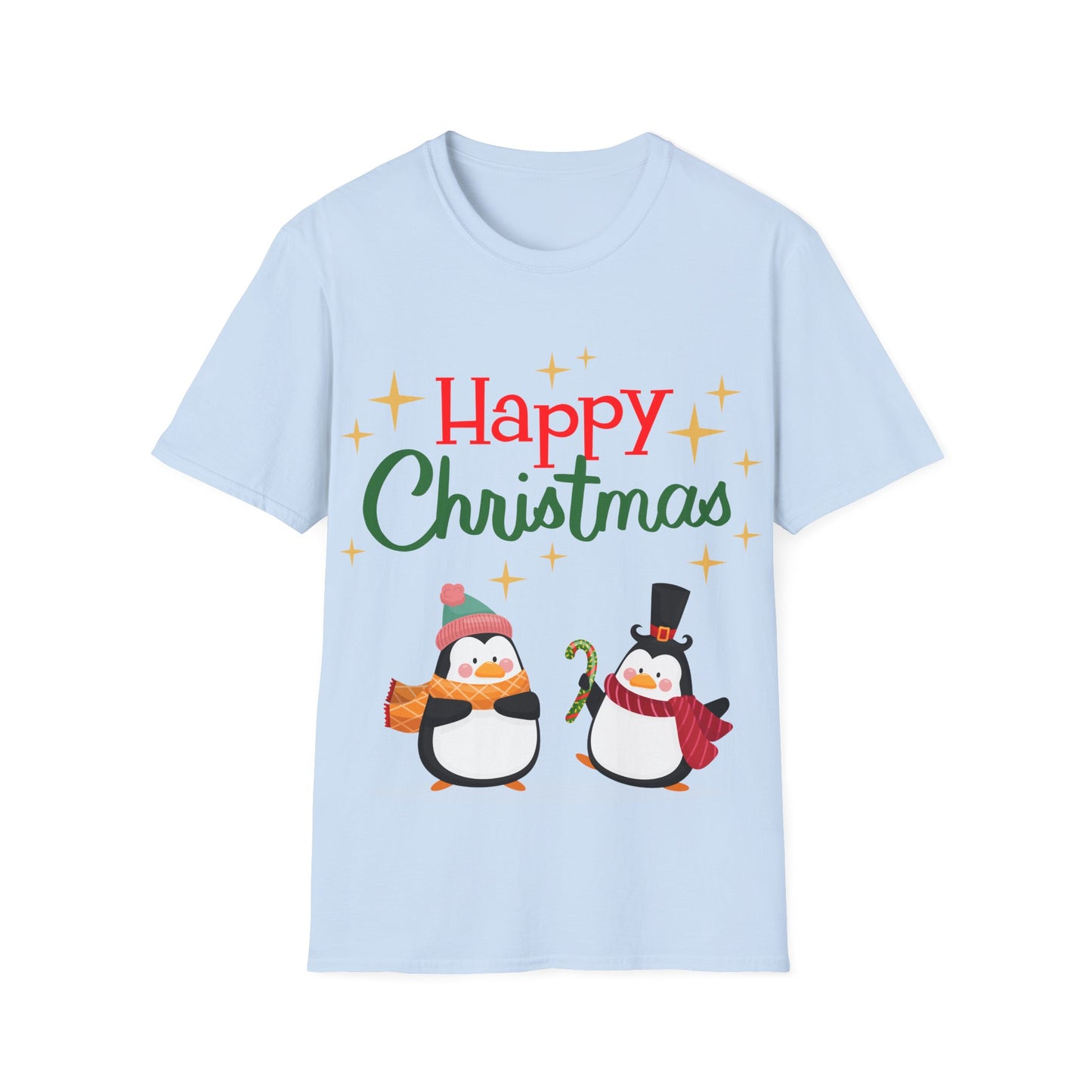 Happy Christmas Penguin Unisex T-Shirt – Perfect Holiday Tee for Christmas Lovers