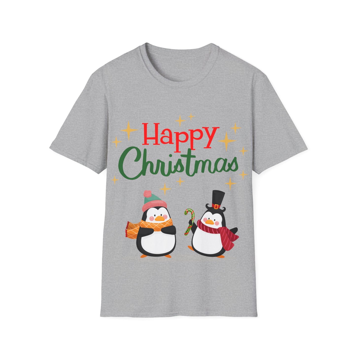 Happy Christmas Penguin Unisex T-Shirt – Perfect Holiday Tee for Christmas Lovers