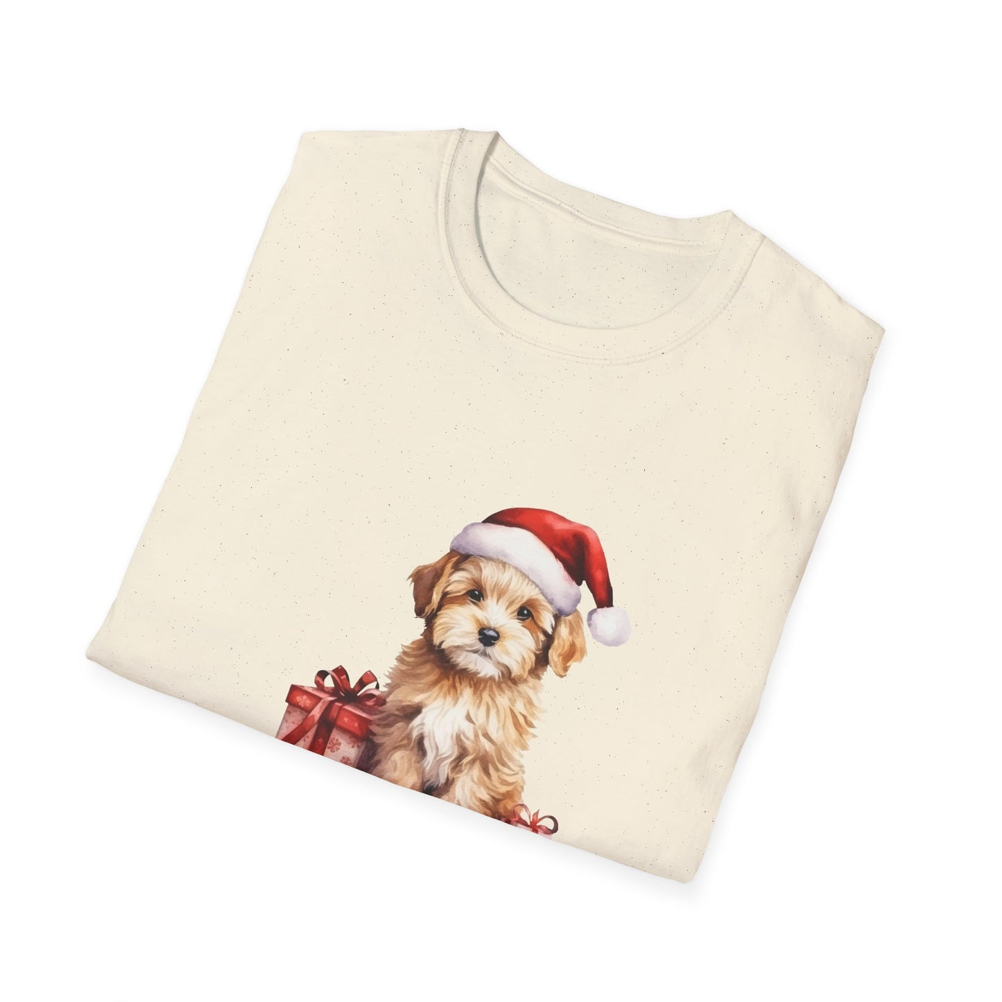 Merry Christmas Dog Unisex Softstyle T-Shirt – Perfect Holiday Tee for Dog Lovers