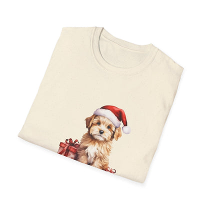 Merry Christmas Dog Unisex Softstyle T-Shirt – Perfect Holiday Tee for Dog Lovers