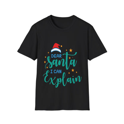 Dear Santa I Can Explain Unisex T-Shirt | Funny Christmas Tee | Holiday Gift