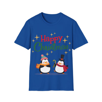 Happy Christmas Penguin Unisex T-Shirt – Perfect Holiday Tee for Christmas Lovers