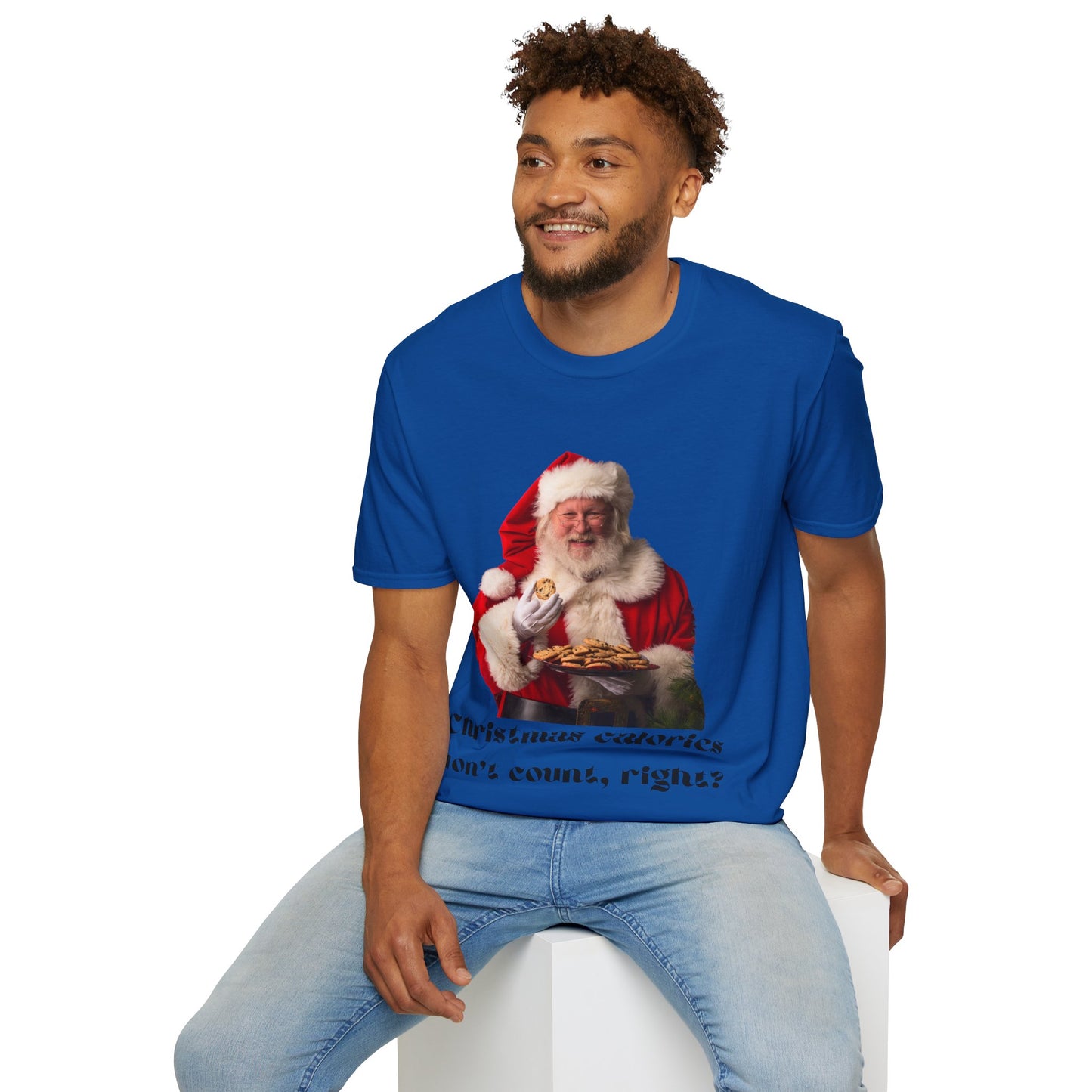 Funny Christmas T-Shirt – 'Christmas Calories Don’t Count?' | Perfect Holiday Party Tee & Gift Idea