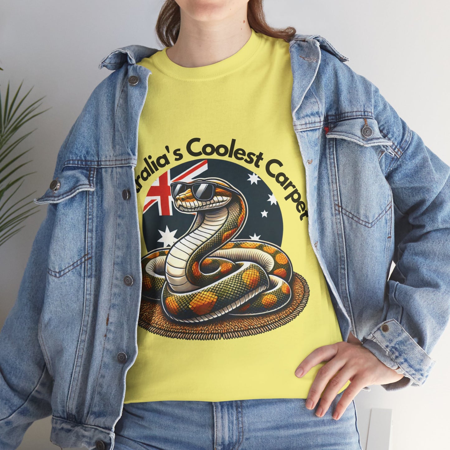 Australia's Coolest Carpet Snake Tee - Fun Unisex Cotton Shirt for Casual Wear