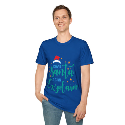 Dear Santa I Can Explain Unisex T-Shirt | Funny Christmas Tee | Holiday Gift