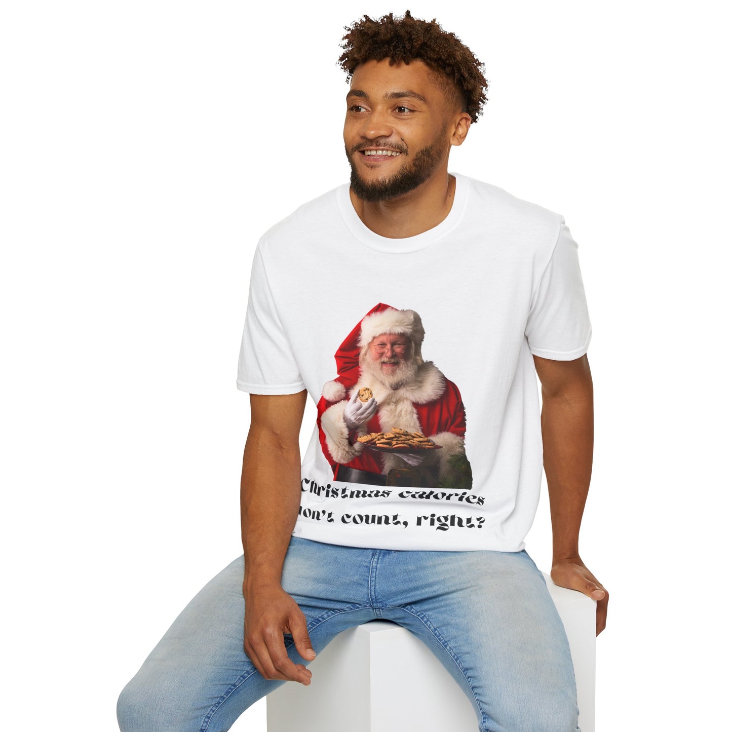Funny Christmas T-Shirt – 'Christmas Calories Don’t Count?' | Perfect Holiday Party Tee & Gift Idea