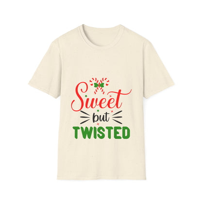 Sweet But Twisted Holiday T-Shirt – Unisex Softstyle Tee | Perfect Christmas Gift for Fun-Loving Souls