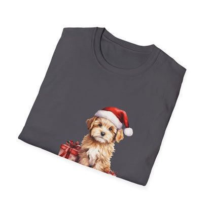 Merry Christmas Dog Unisex Softstyle T-Shirt – Perfect Holiday Tee for Dog Lovers