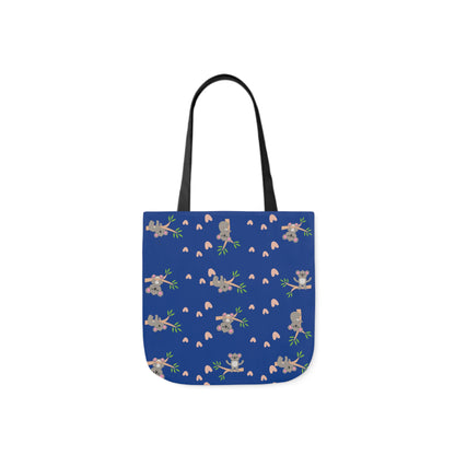 Cozy Koala Canvas Tote Bag with 5-Color Straps – Perfect for Nature Lovers