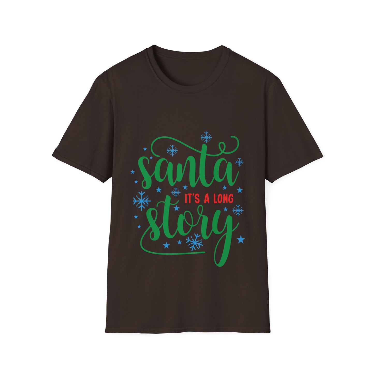 Santa It's a Long Story Unisex Softstyle T-Shirt – Festive Christmas Tee | Perfect Holiday Gift