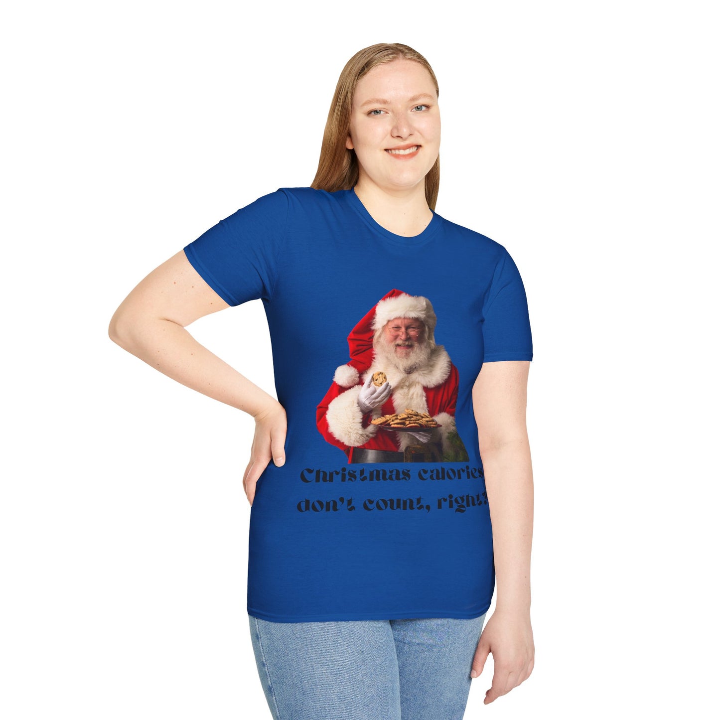 Funny Christmas T-Shirt – 'Christmas Calories Don’t Count?' | Perfect Holiday Party Tee & Gift Idea