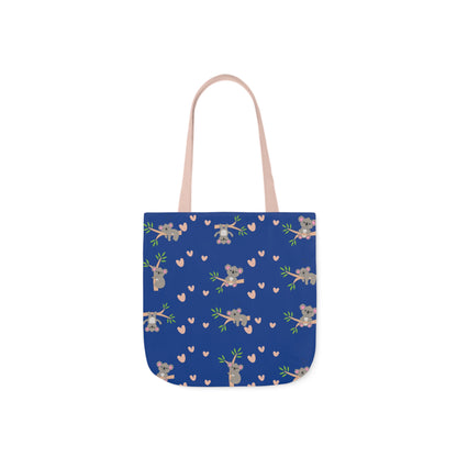Cozy Koala Canvas Tote Bag with 5-Color Straps – Perfect for Nature Lovers